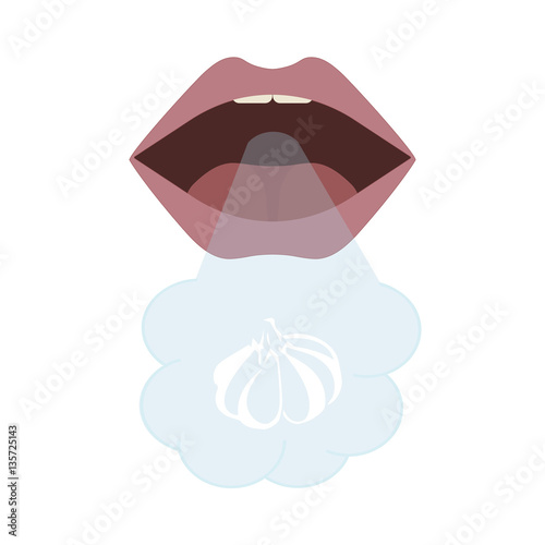 Bad breath. Garlic breath.