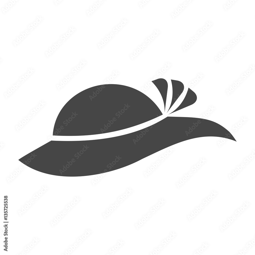 Elegant woman hat icon - Illustration Elegant woman hat icon - Illustration