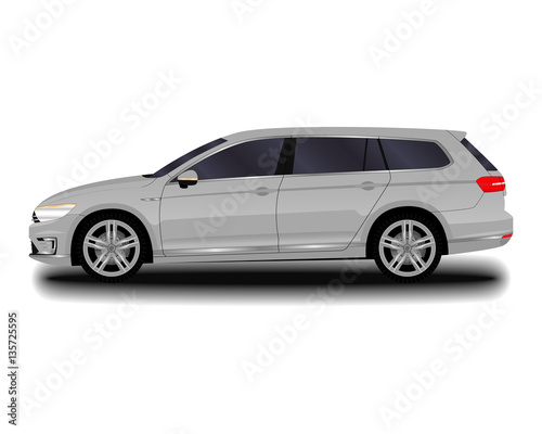 realistic car. Station wagon.