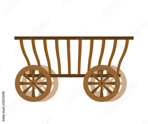 Wagon wood. Old farm transport. Ancient cargo carriage