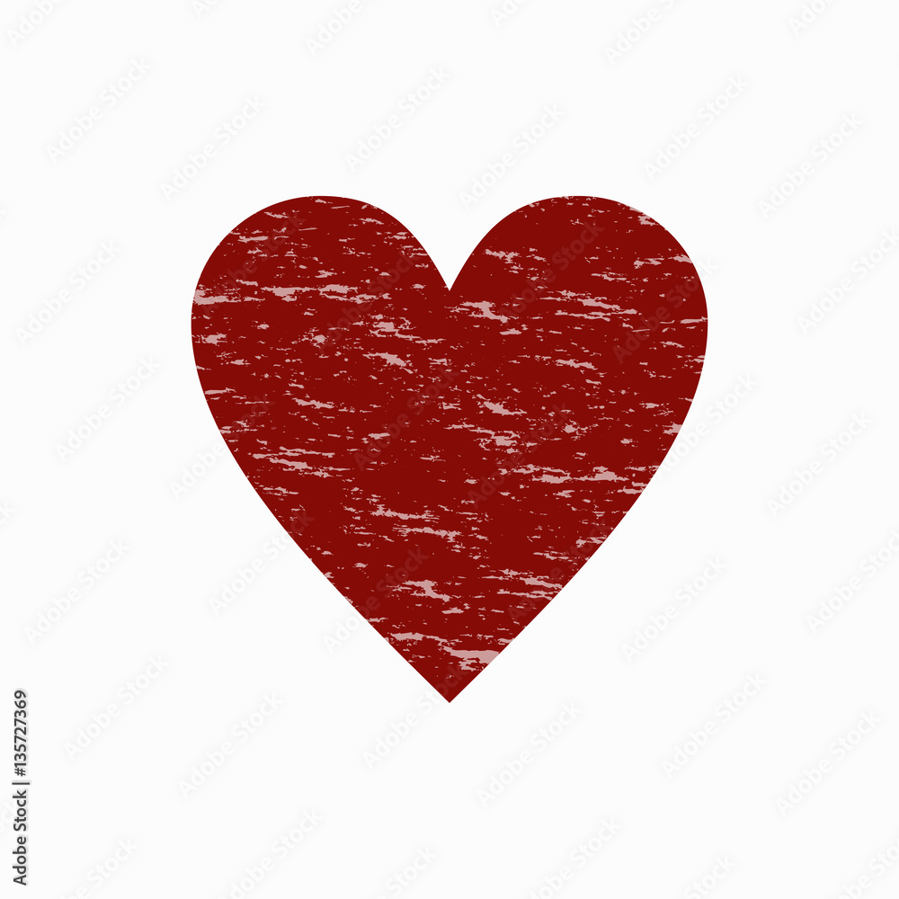 Grunge vector hearts. Design elements