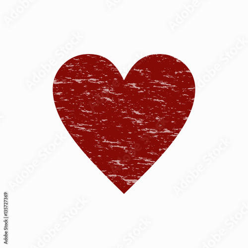 Grunge vector hearts. Design elements