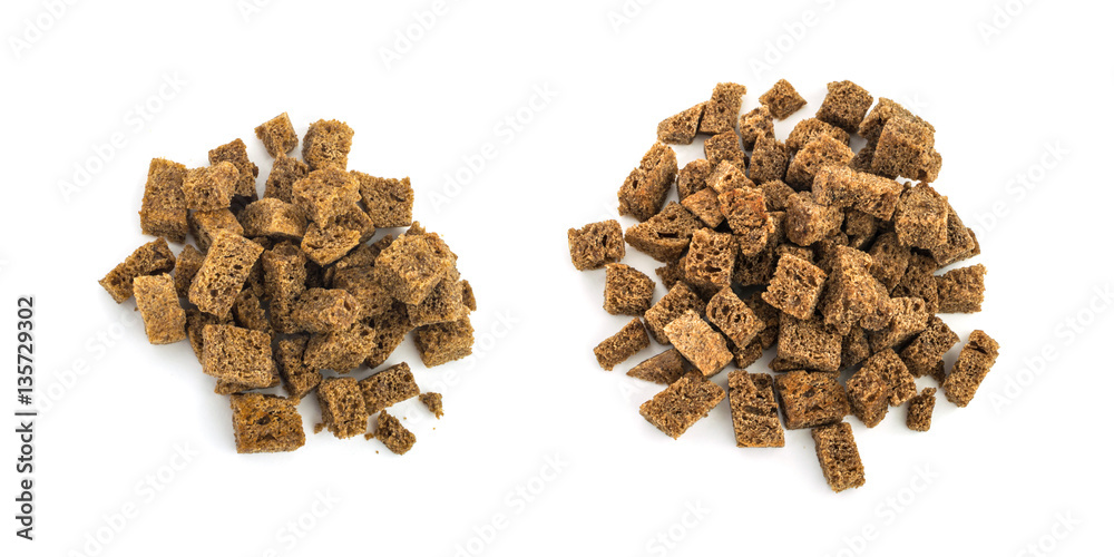 Obraz premium Black Bread Crumbs Isolated