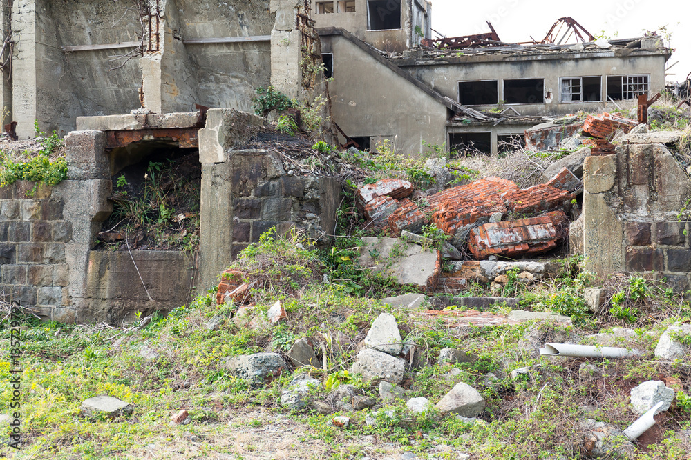 Abandoned Gunkanjima island in Nagasaki