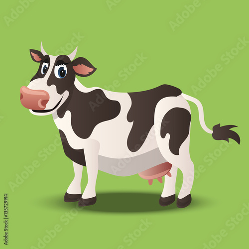 illustration of a cute cow