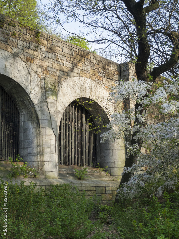Arches under an Old Stone Viaduct