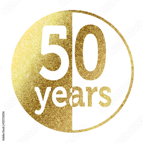 50 years - Bright Gold