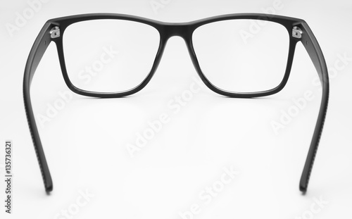 Unisex black plastic frame reading glasses