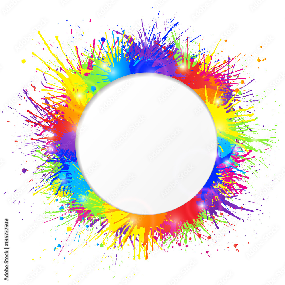 Colorful Paint Splatter Background