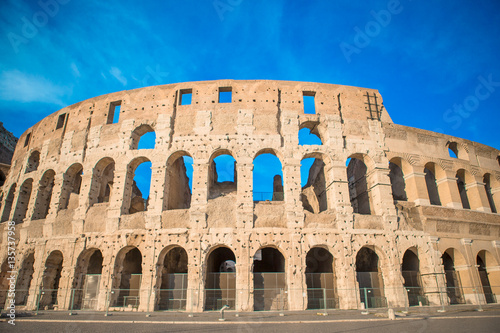 Colosseum or Coliseum the most famous historic building in Europe