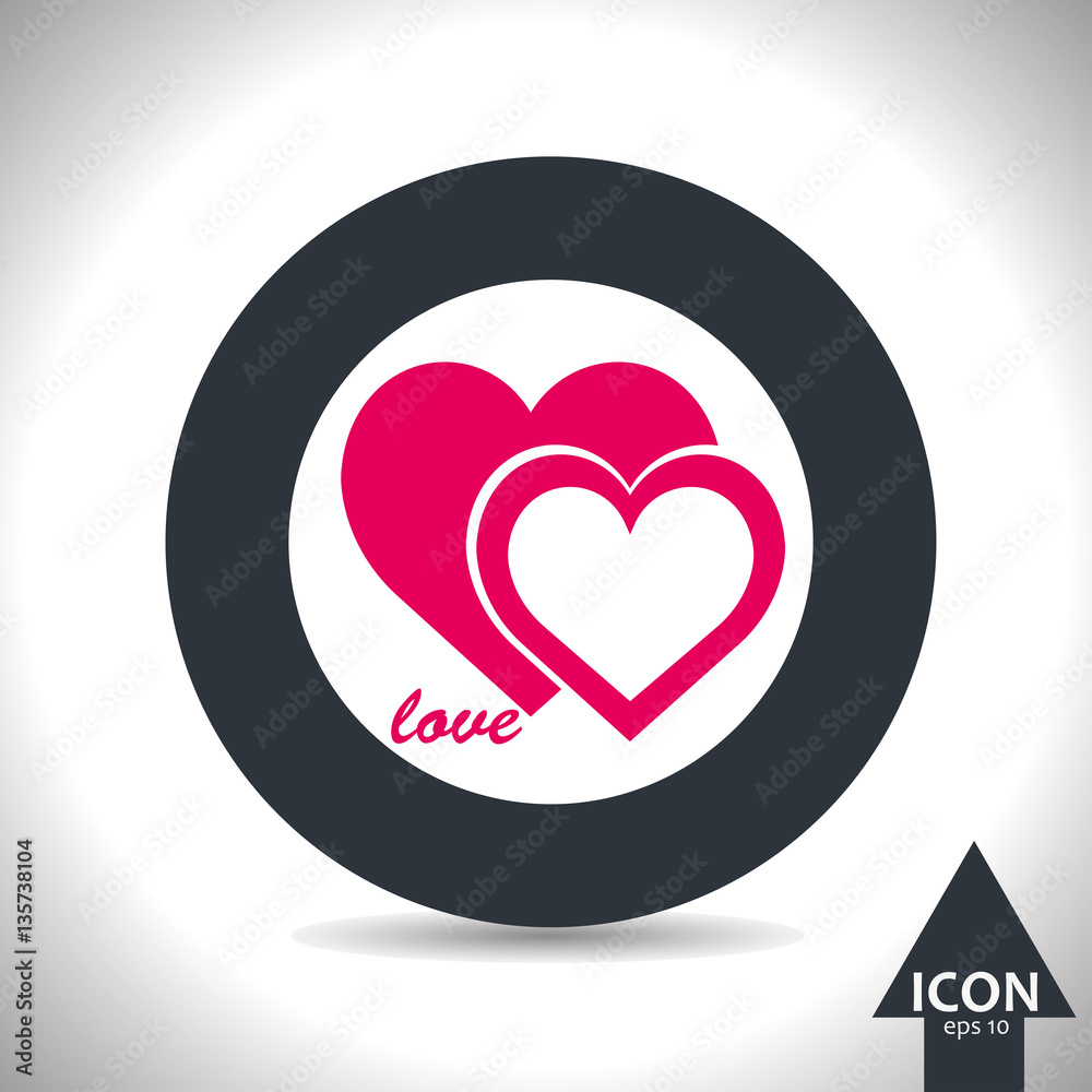 Vector love icon. Vector, illustration, eps10. Vector love icon. Vector, illustration, eps10.