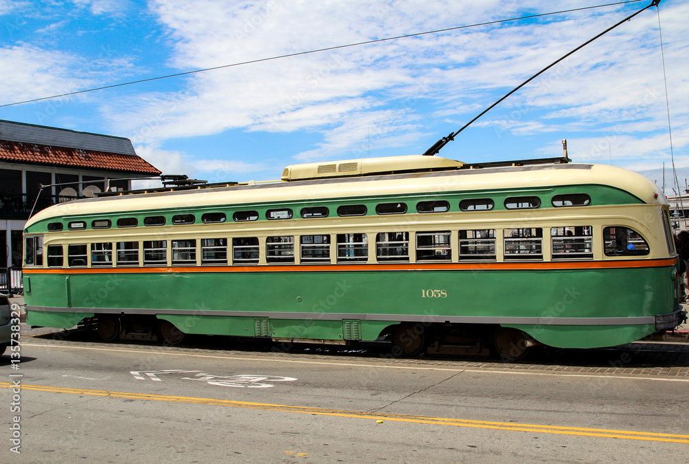 Straßenbahn in San Francisco, USA, Amerika