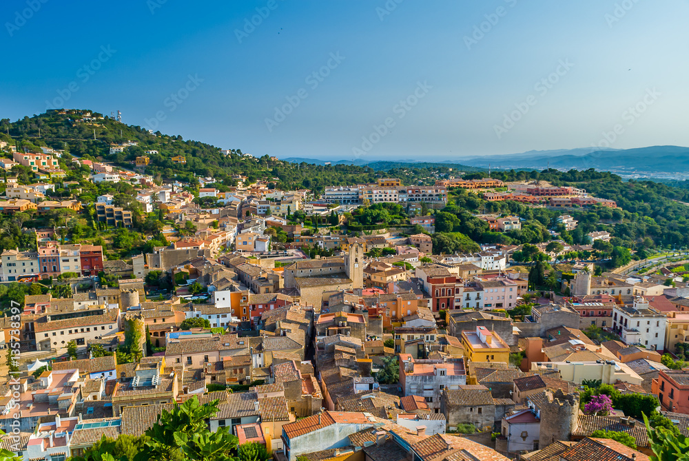 View from hill of Begur (Catalonia, Spain)