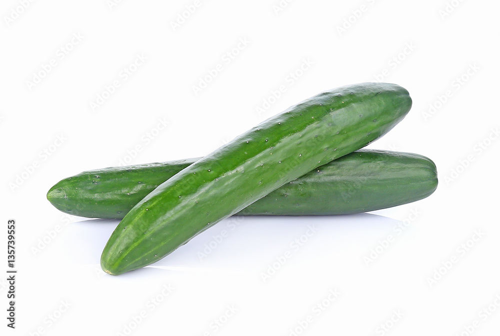 Japanese cucumber isolated on white background Japanese cucumber isolated on white background