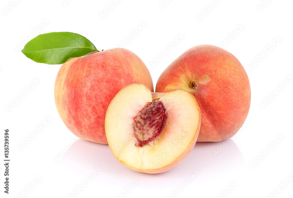 peach and split isolated on white background peach and split isolated on white background
