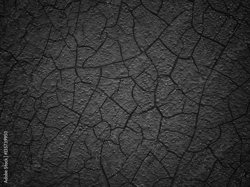 black wall with faults, texture for the background