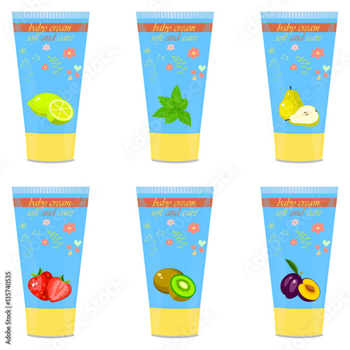 Baby cream tube with kids design