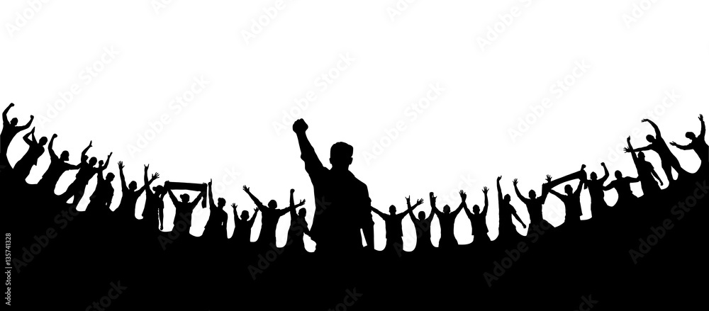 Background with cheering people Background with cheering people