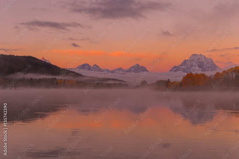 Teton Sunrise Reflection