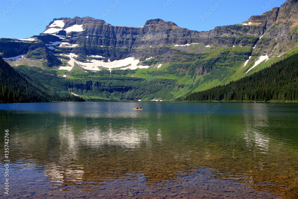All the colors of the mountain lake - Cameron Lake, Canada
