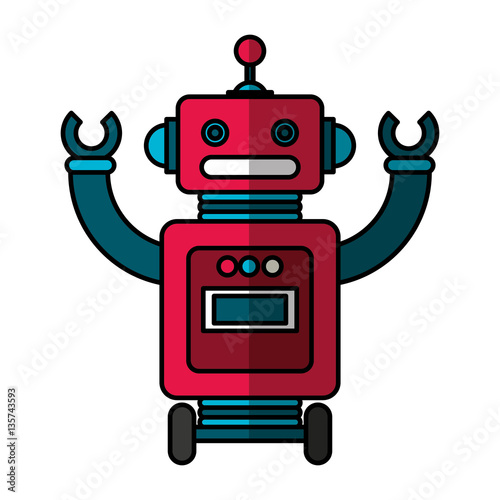 electric robot avatar character vector illustration design
