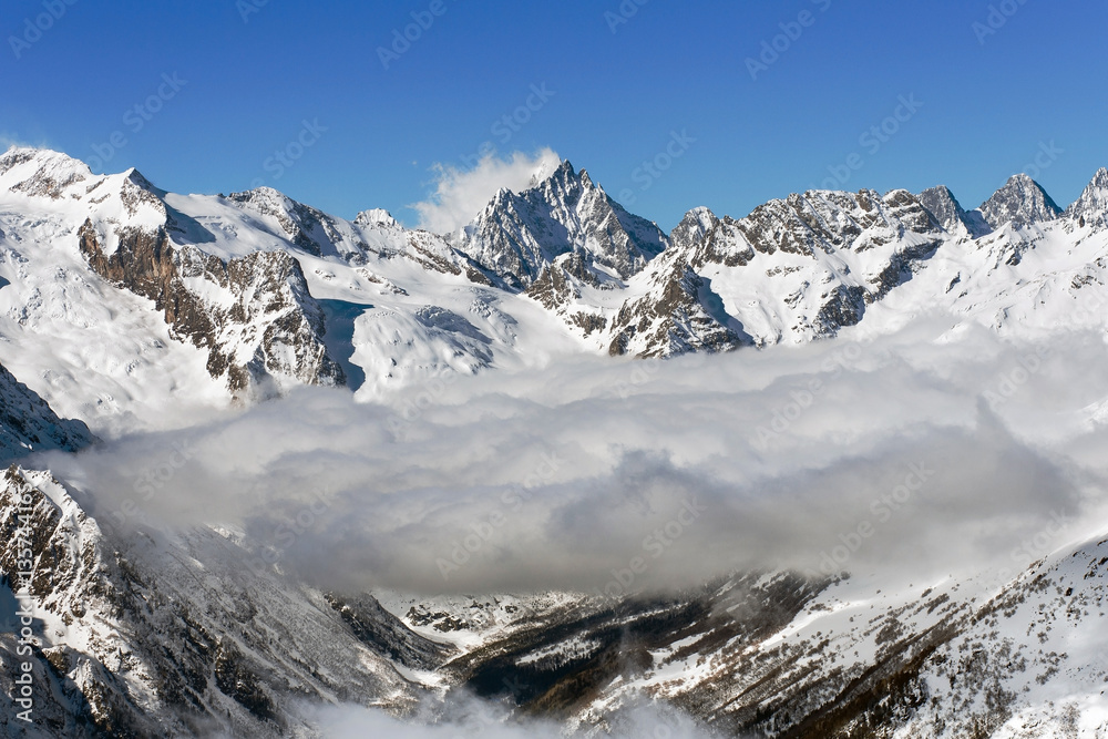 High peaks of the Caucasus