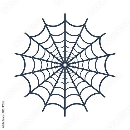 Spider web icon on white background.