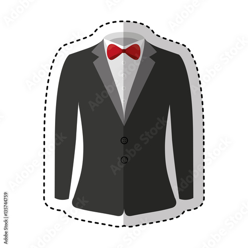 elegant gentleman suit icon vector illustration design