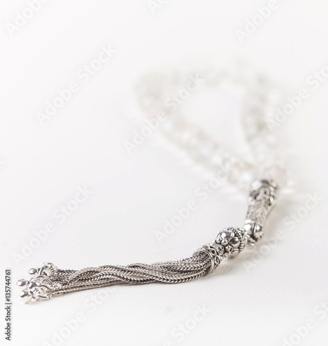 transparent fiber glass rosary,