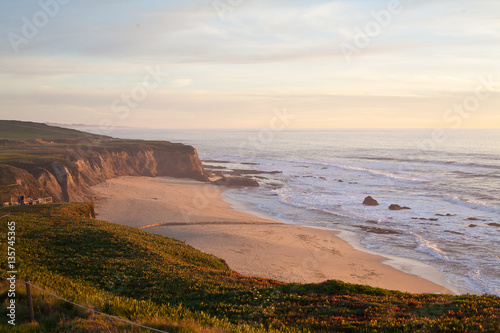 Sunset at Manhattan Beach, Half Moon Bay, California