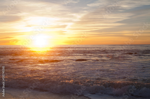 Sunset at Manhattan Beach, Half Moon Bay, California © Hideyuki