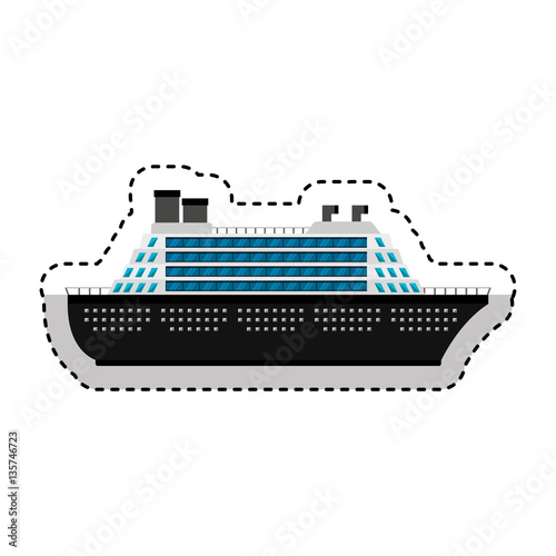 cruise boat isolated icon vector illustration design