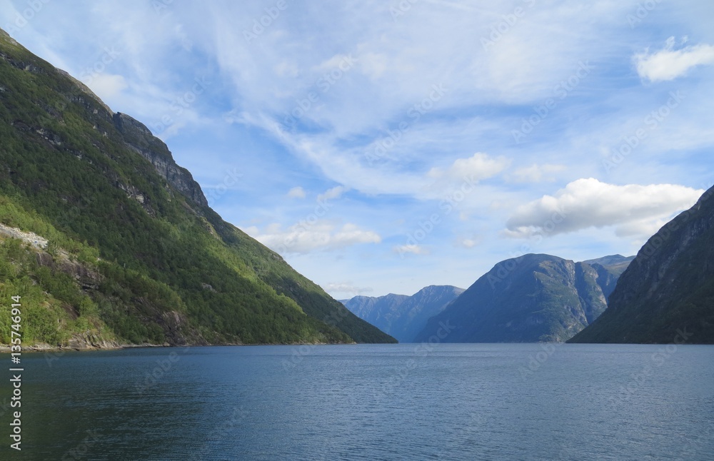 Sunnylvsfjorden, western Norway fjord near Hellesylt
