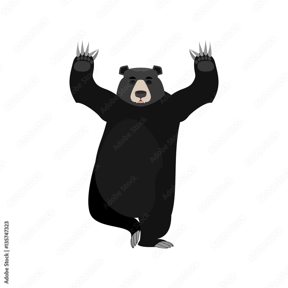 Baribal yogi. American Black Bear yoga. Wild animal zen and rela Stock  Vector | Adobe Stock