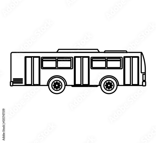 bus transport public icon vector illustration design