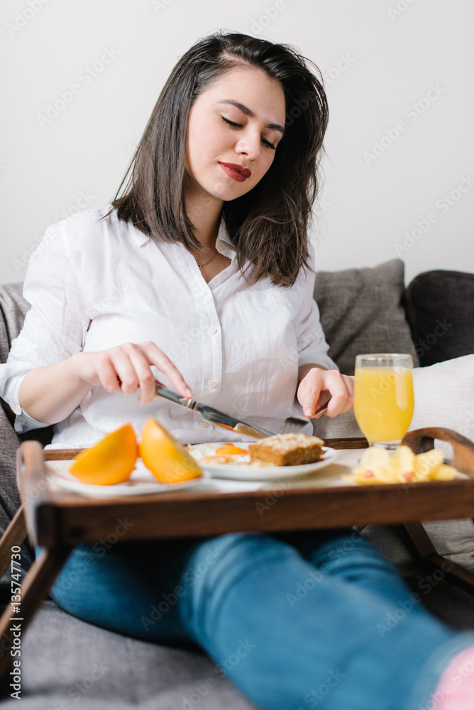Starting the day with a tasty and healthy breakfast Starting the day with a tasty and healthy breakfast