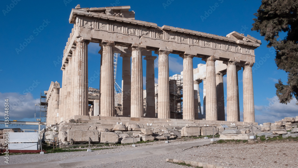 The Parthenon in the Acropolis of Athens, Attica, Greece