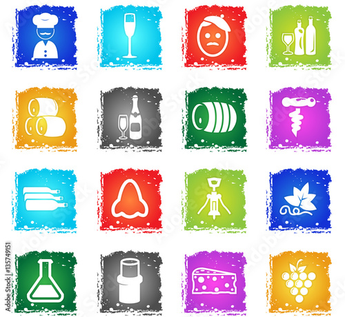 vineyard icon set