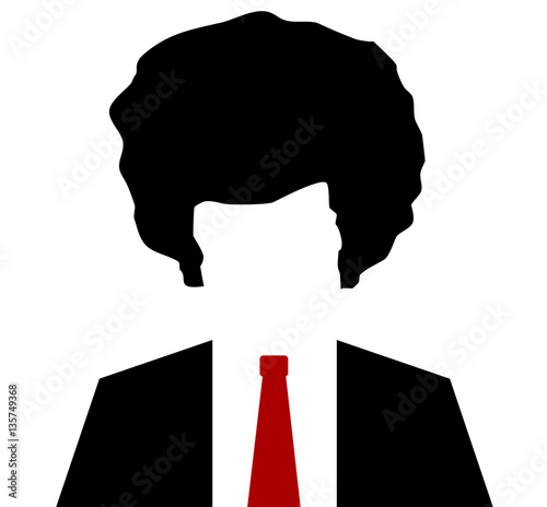person with afro wearing suit and tie