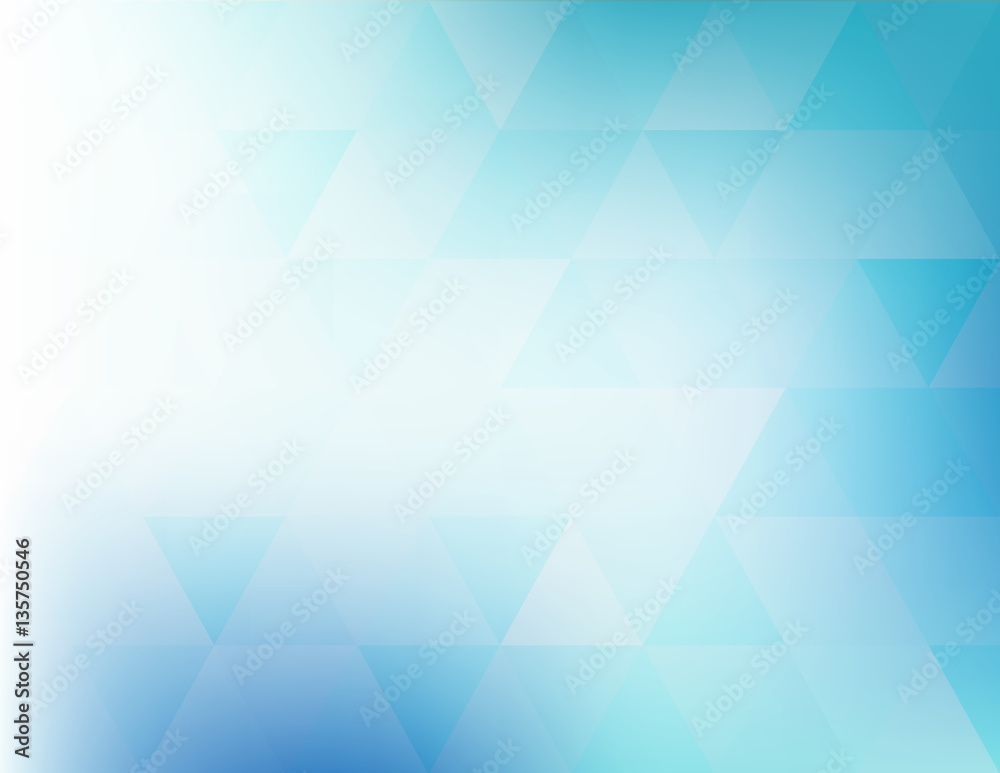 Fototapeta premium Abstract teal pattern with transparent triangles