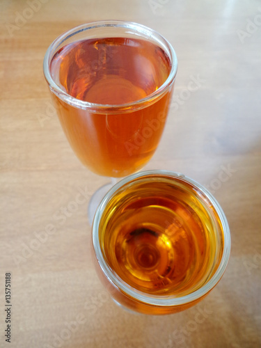 Glasses with cognac