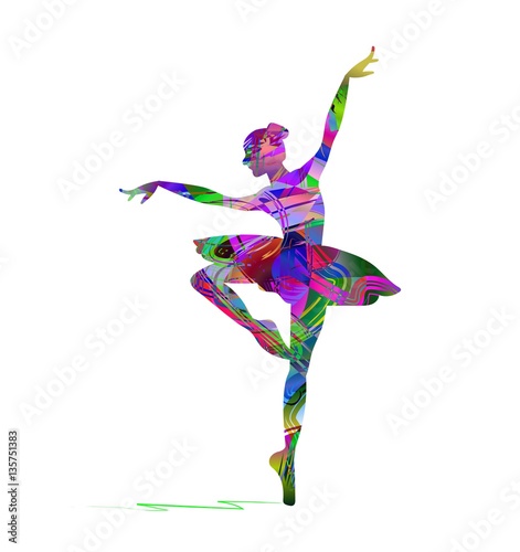 abstract dancer silhouette