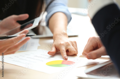 Group of business people working in office