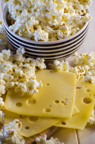 popcorn and cheese