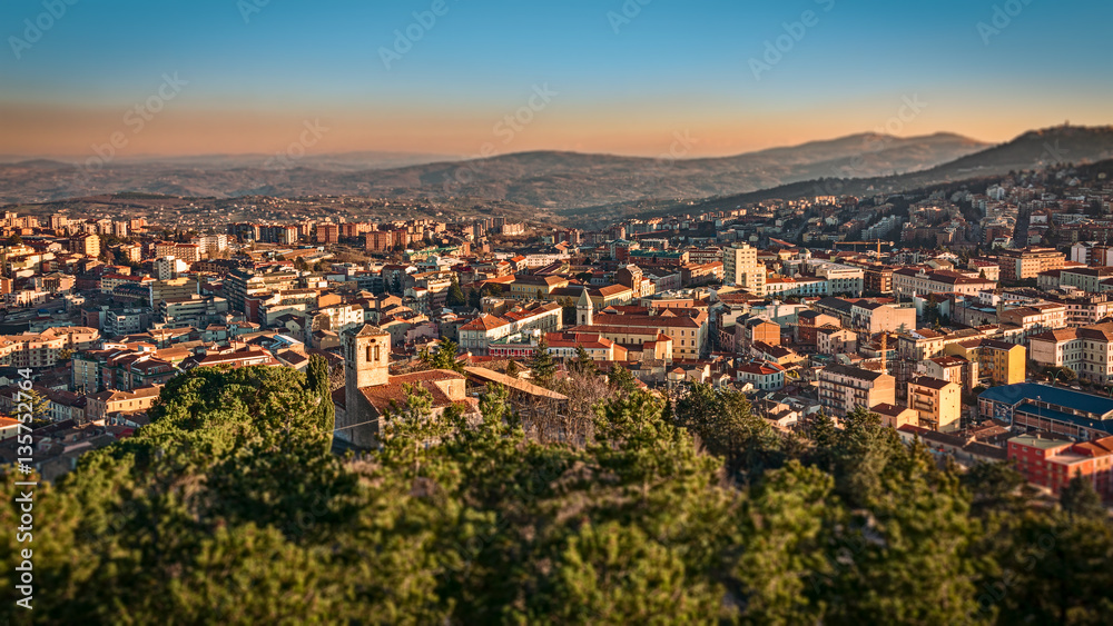 panorama of Campobasso in Molise 