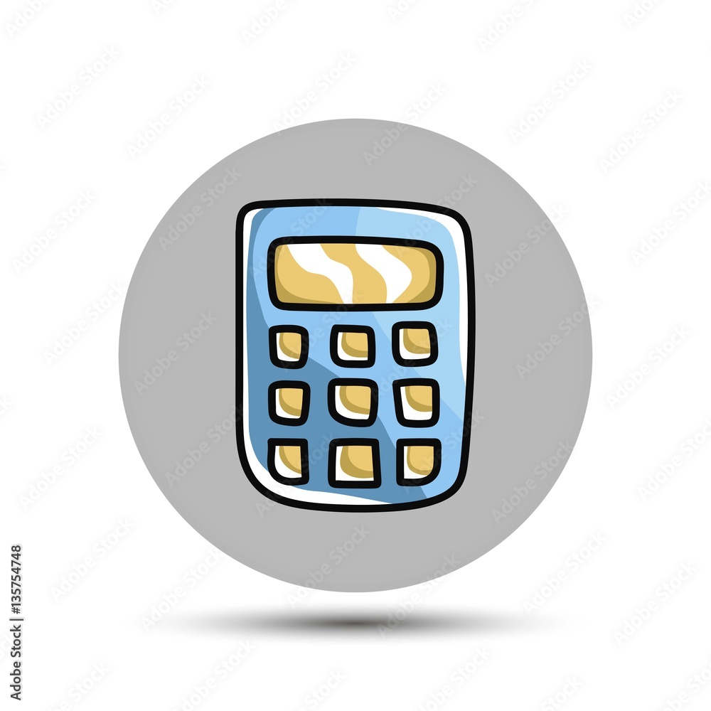 calculator. vector icon on gray background calculator. vector icon on gray background