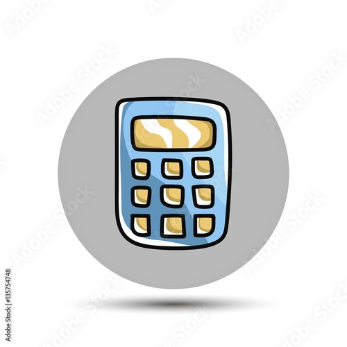 calculator. vector icon on gray background