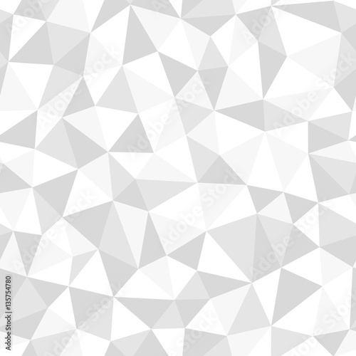 Low poly white, seamless abstract vector pattern