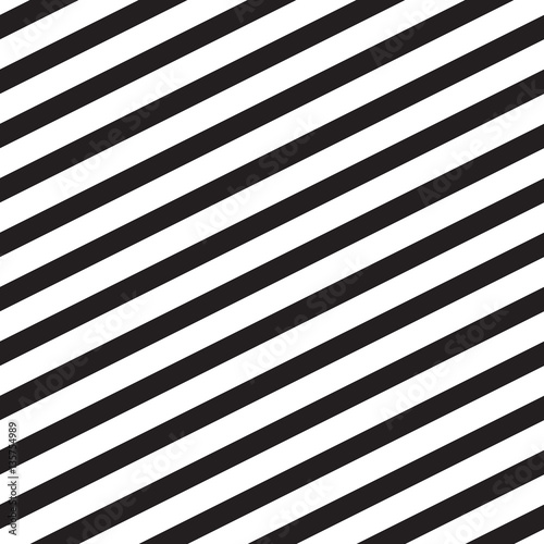 Black and white slanted lines. Seamless vector pattern