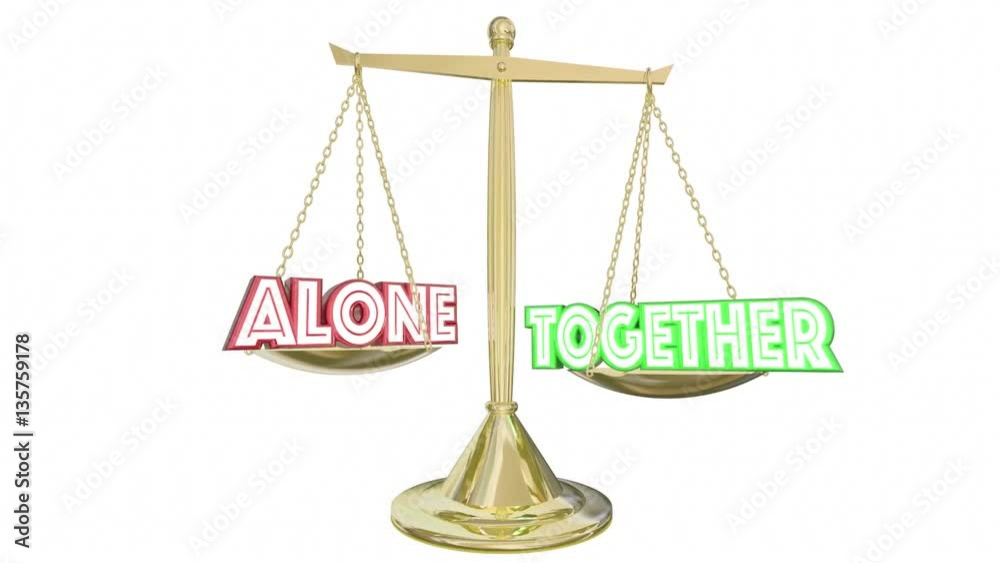 Together Vs Alone Cooperation Collaboration Scale 3d Animation Together Vs Alone Cooperation Collaboration Scale 3d Animation